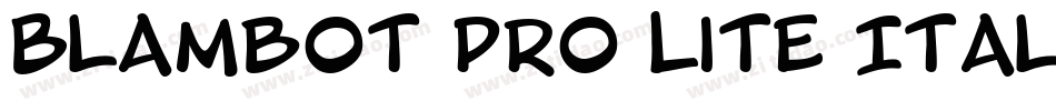 Blambot Pro Lite Italic字体转换